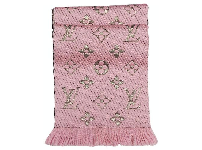Louis Vuitton Sciarpa logomania rosa brillante - vista 2