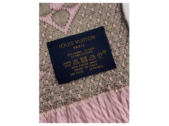 Louis Vuitton Sciarpa logomania rosa brillante - vista 3