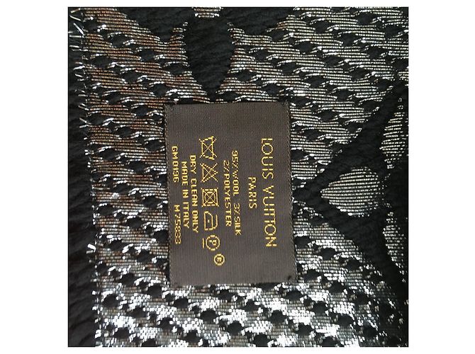 Louis Vuitton Sciarpa logomania nera lucida Nero - vista 3