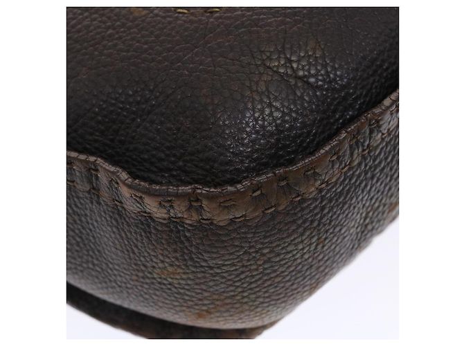 FENDI Borsa a tracolla Celeria in pelle 2modo marrone scuro 8BR582 auth 50271 - vista 15