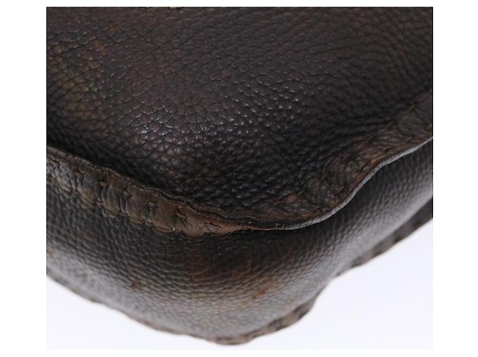 FENDI Borsa a tracolla Celeria in pelle 2modo marrone scuro 8BR582 auth 50271 - vista 16