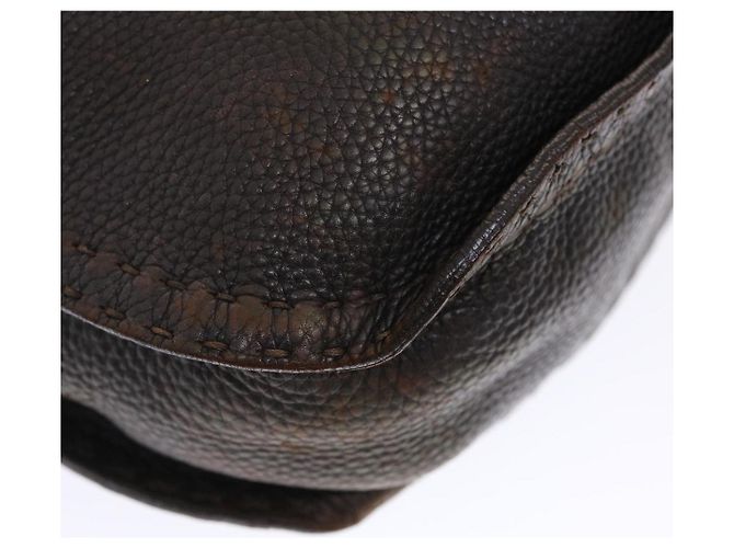 FENDI Borsa a tracolla Celeria in pelle 2modo marrone scuro 8BR582 auth 50271 - vista 17