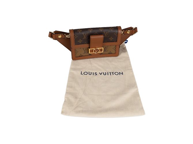 Bumbag Louis Vuitton Monogram Reverse Canvas Dauphine-Gürteltasche Braun - Ansicht 14