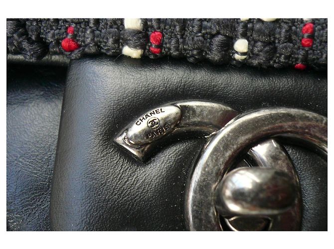 CHANEL Airlines - Bolsa com aba com alça superior em couro de bezerro envelhecido e acolchoado - Grande NOVO Multicor - vista 10