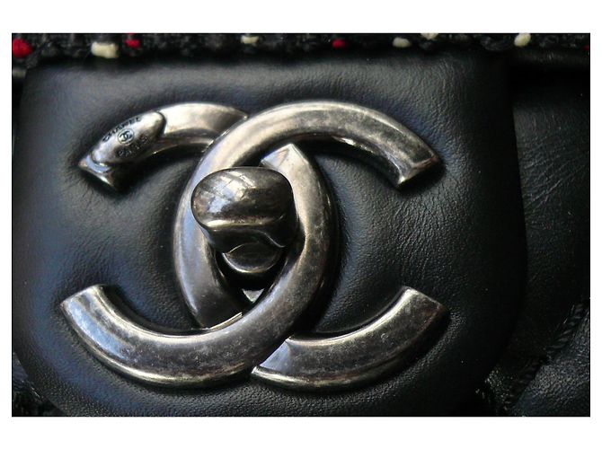 CHANEL Airlines - Bolsa com aba com alça superior em couro de bezerro envelhecido e acolchoado - Grande NOVO Multicor - vista 11