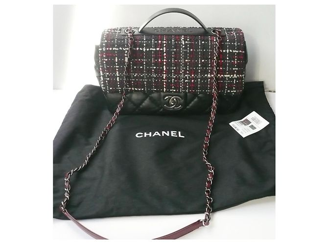 CHANEL Airlines - Bolsa com aba com alça superior em couro de bezerro envelhecido e acolchoado - Grande NOVO Multicor - vista 2