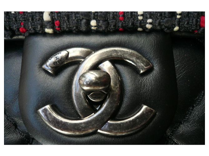 CHANEL Airlines - Bolsa com aba com alça superior em couro de bezerro envelhecido e acolchoado - Grande NOVO Multicor - vista 9