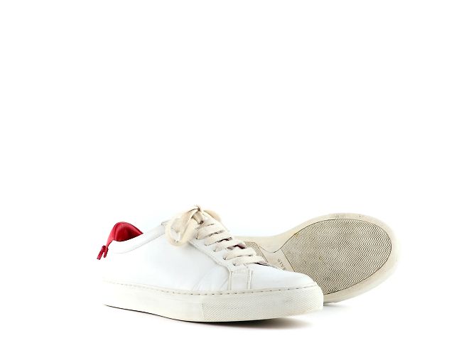 GIVENCHY - Sneakers Urban Street in pelle bianca e rossa (T36) Bianco - vista 2