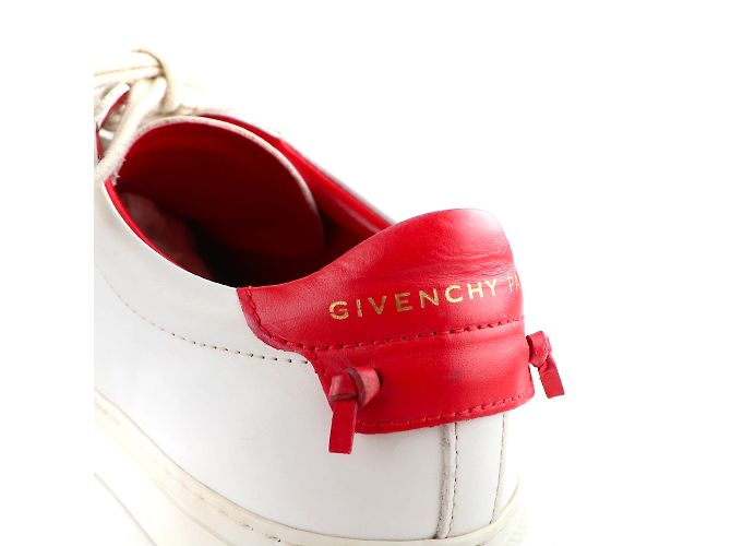 GIVENCHY - Sneakers Urban Street in pelle bianca e rossa (T36) Bianco - vista 5
