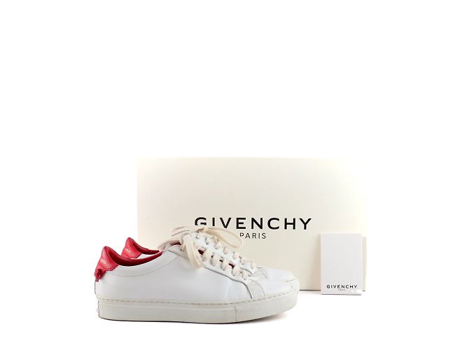 GIVENCHY - Sneakers Urban Street in pelle bianca e rossa (T36) Bianco - vista 9