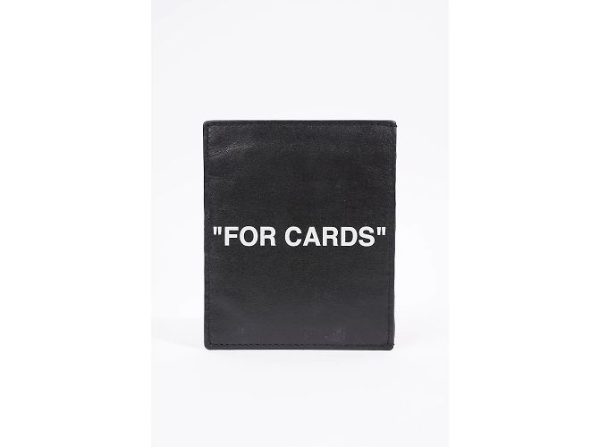 Off White Off-White-Kartenetui aus schwarzem Leder, Einheitsgröße - Ansicht 2