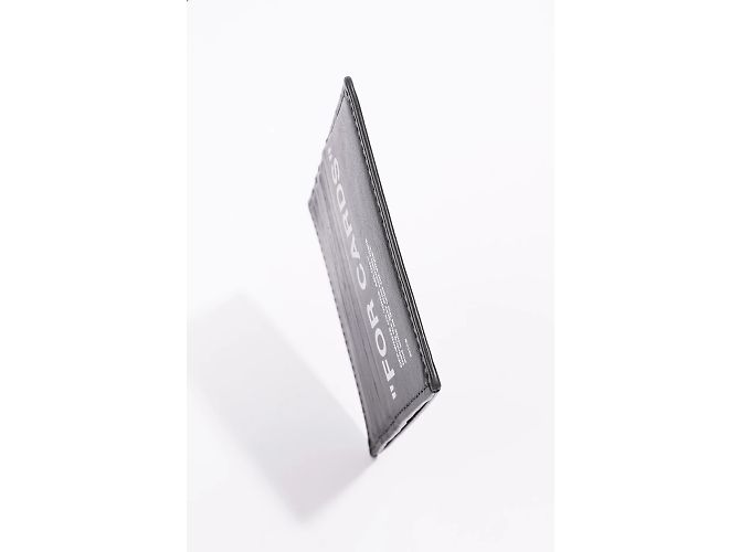 Off White Off-White-Kartenetui aus schwarzem Leder, Einheitsgröße - Ansicht 6