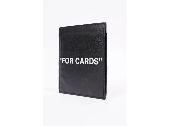 Off White Off-White-Kartenetui aus schwarzem Leder, Einheitsgröße - Ansicht 9