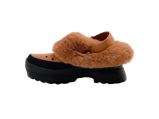 Stella Mc Cartney Zoccoli Traccia Traforati In Pelliccia Sintetica Marrone Stella McCartney - vista 3