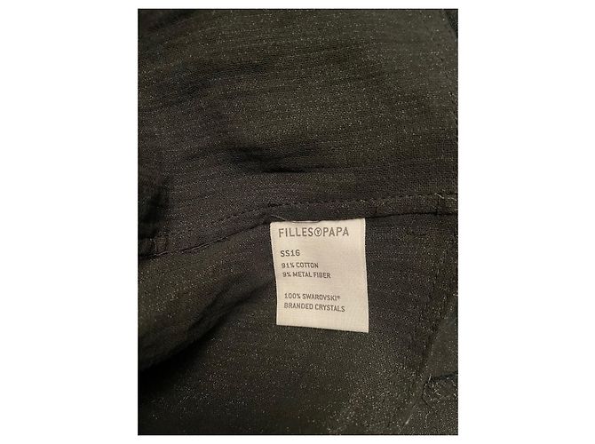 Completo top e gonna nero Filles à Papa in cotone - vista 4