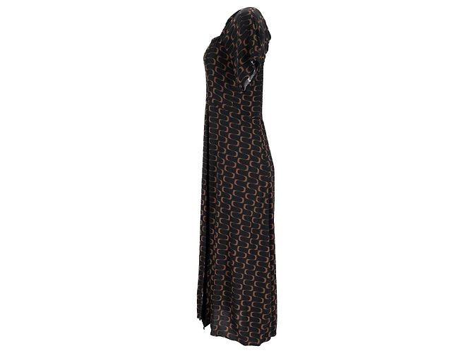 Bedrucktes Midikleid von Reformation aus schwarzer Viskose - Ansicht 2