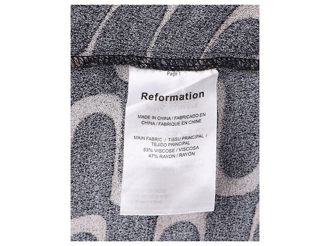 Bedrucktes Midikleid von Reformation aus schwarzer Viskose - Ansicht 5