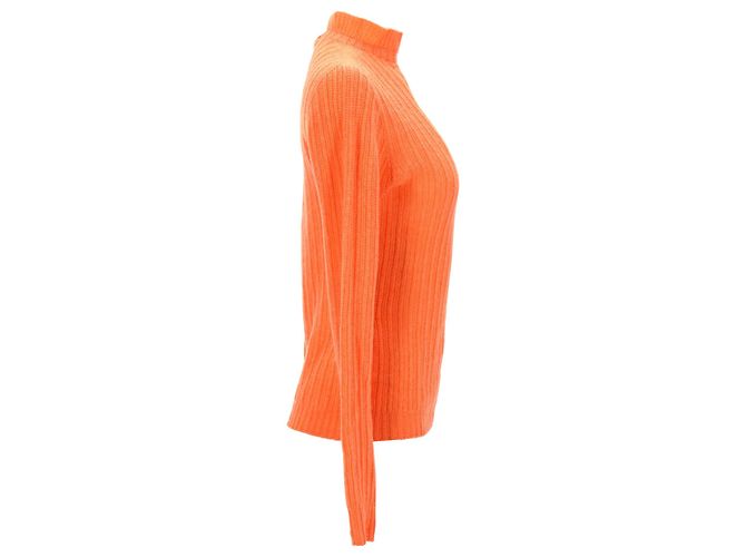 Rollkragenpullover von Philosophy Di Lorenzo Serafini aus orangefarbener Schurwolle - Ansicht 2