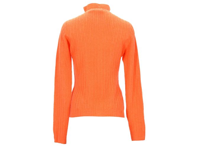 Rollkragenpullover von Philosophy Di Lorenzo Serafini aus orangefarbener Schurwolle - Ansicht 3