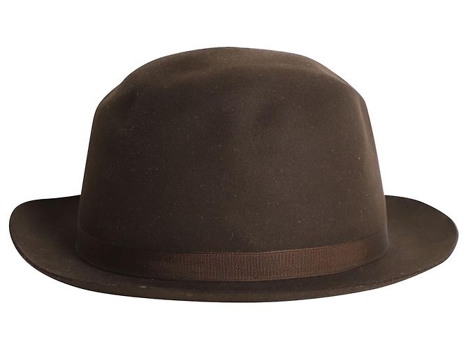 Hermès Cappello Fedora Hermes in feltro di castoro marrone - vista 3