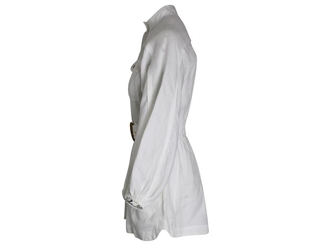 Pagliaccetto Zimmermann con cintura in lino bianco - vista 2
