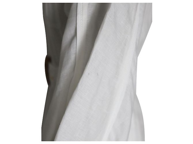 Pagliaccetto Zimmermann con cintura in lino bianco - vista 4
