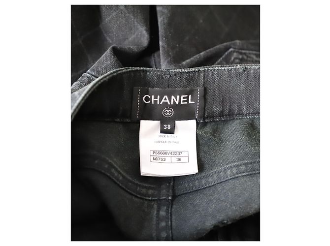 Vaqueros Boyfriend Chanel de algodón negro - vista 3