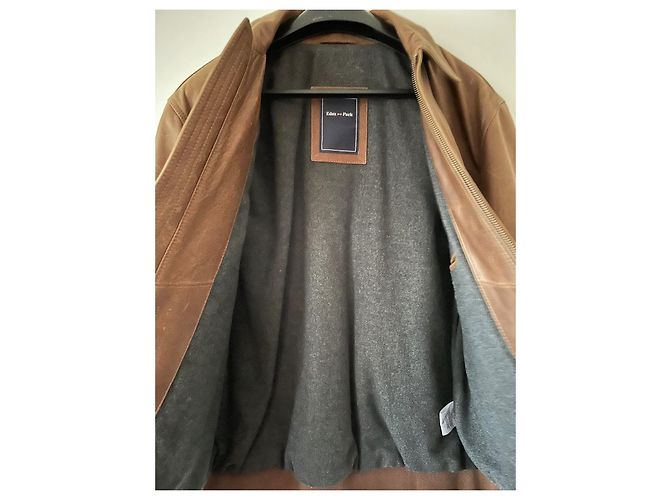 Autre Marque Eden Park Herren-Lederjacke Braun - Ansicht 2