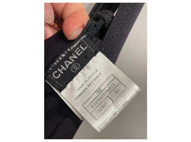 Chanel Vestidos Negro Blanco - vista 5