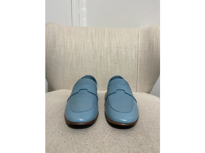 Hermès HERMES Pantoletten & Clogs T.EU 40 Leder Blau - Ansicht 2