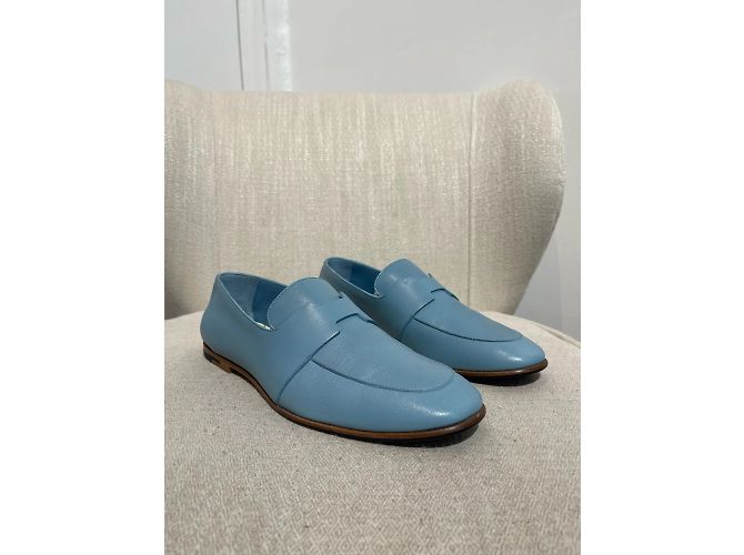 Hermès HERMES Pantoletten & Clogs T.EU 40 Leder Blau - Ansicht 3