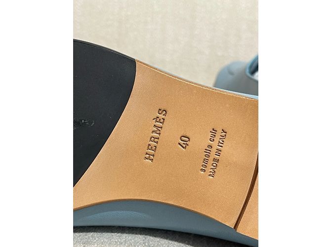 Hermès HERMES Pantoletten & Clogs T.EU 40 Leder Blau - Ansicht 5