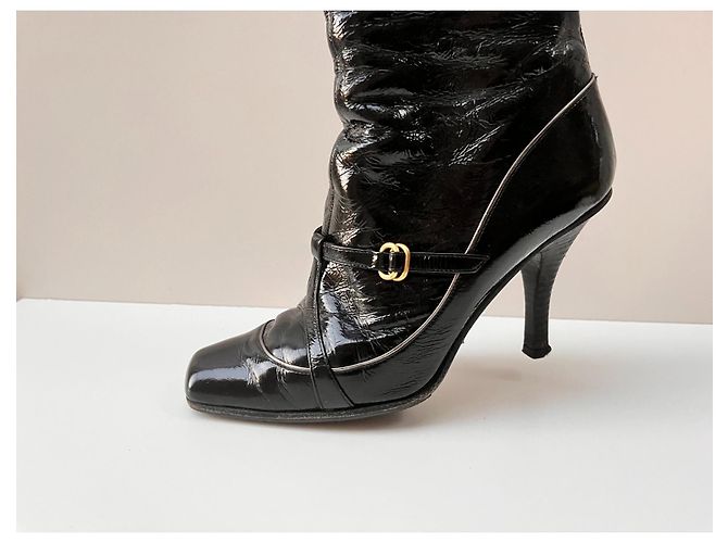 Botas Jimmy Choo de charol negro - vista 3