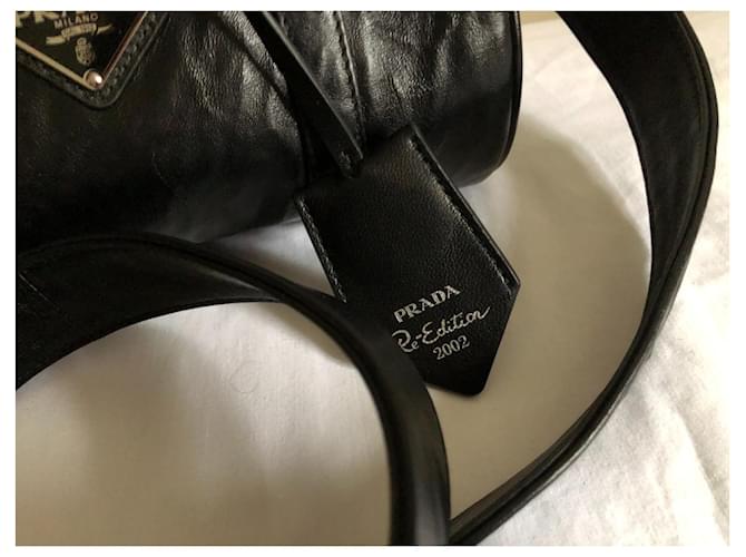Borsa Barrel Prada in pelle nera Nero - vista 10