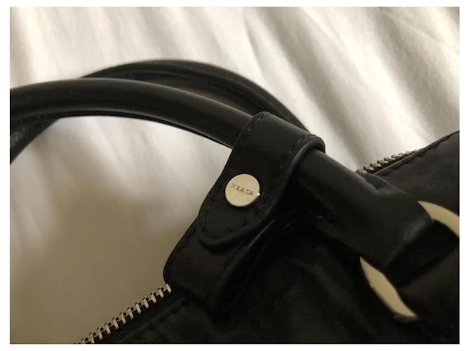 Borsa Barrel Prada in pelle nera Nero - vista 8