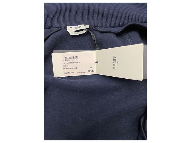 Fendi Karligraphy Cotton Jacket Navy Blue - view 3