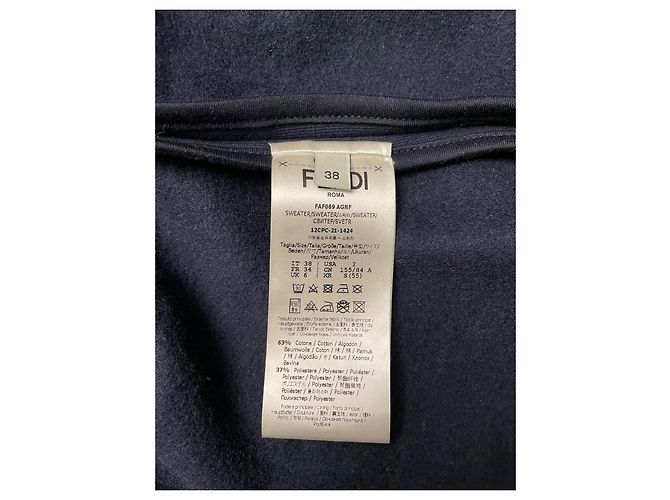 Fendi Karligraphy Cotton Jacket Navy Blue - view 4