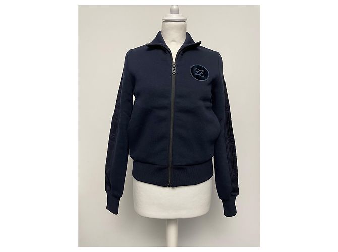 Fendi Karligraphy Cotton Jacket Navy Blue - view 5