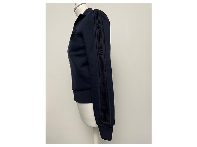 Fendi Karligraphy Cotton Jacket Navy Blue - view 6