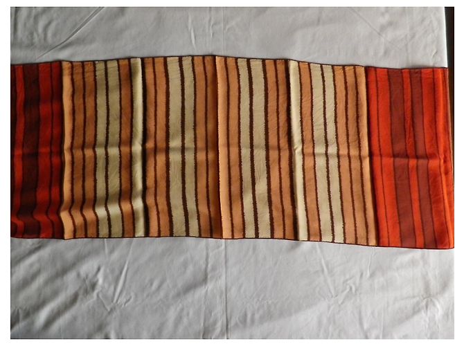 Sciarpa Lanvin in seta arancione e marrone Multicolore - vista 3