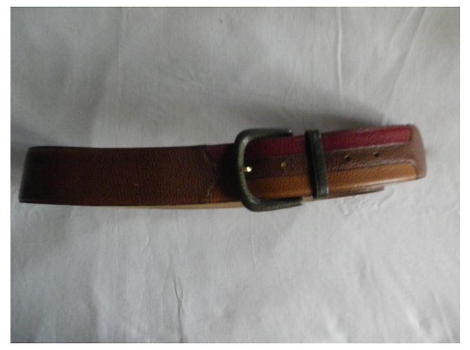 Longchamp Leather Belt Multicolour Camel and Burgundy Multiple colors - view 10