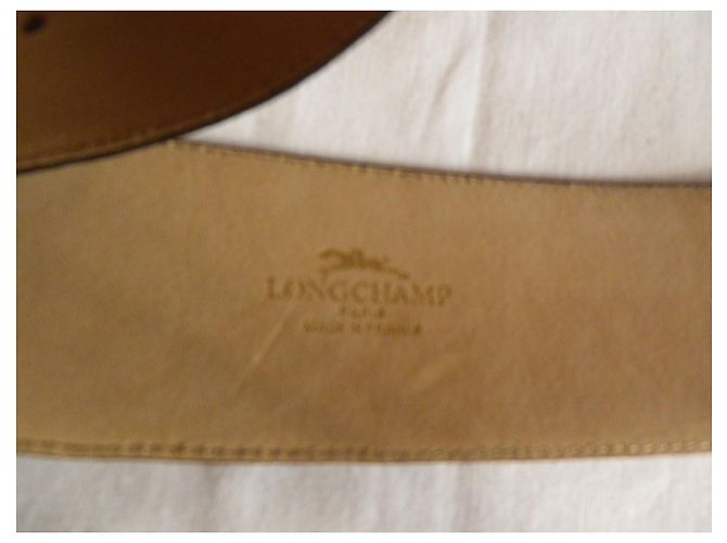 Longchamp Leather Belt Multicolour Camel and Burgundy Multiple colors - view 4