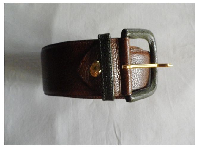 Longchamp Leather Belt Multicolour Camel and Burgundy Multiple colors - view 6