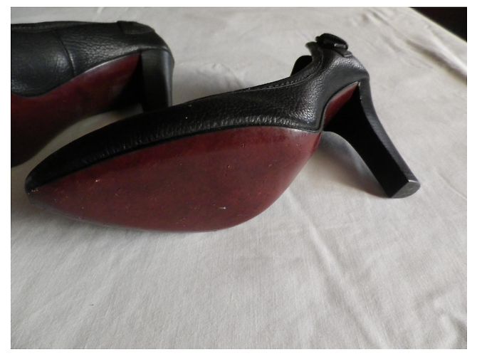 Kenzo Horsefly Pumps aus schwarzem Leder 10 cm - Ansicht 5