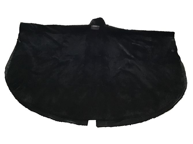 Fendissime Wende-Cape-Poncho Schwarz Grau - Ansicht 3