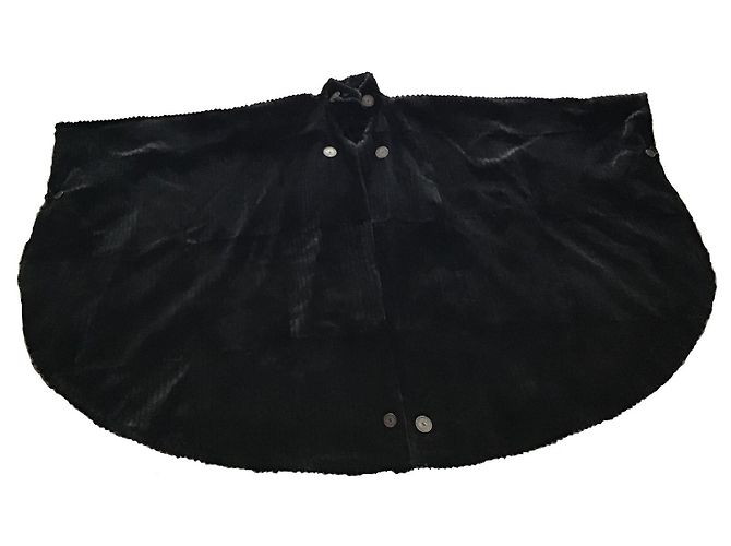 Fendissime Wende-Cape-Poncho Schwarz Grau - Ansicht 4