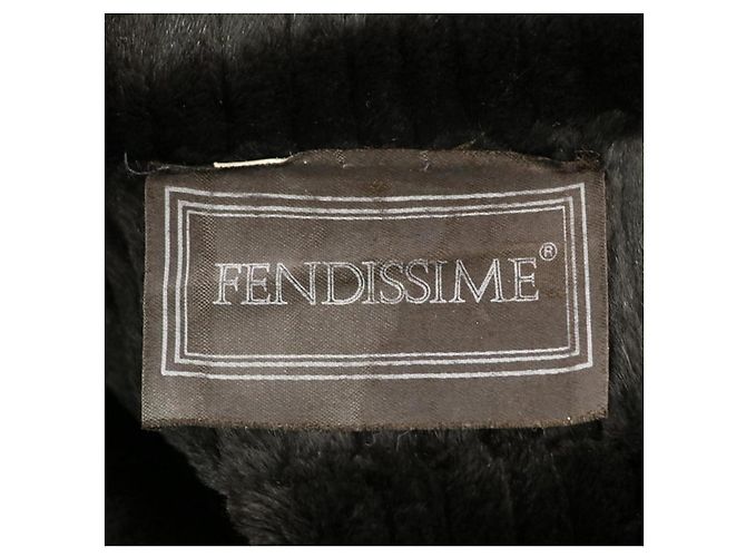 Fendissime Wende-Cape-Poncho Schwarz Grau - Ansicht 6