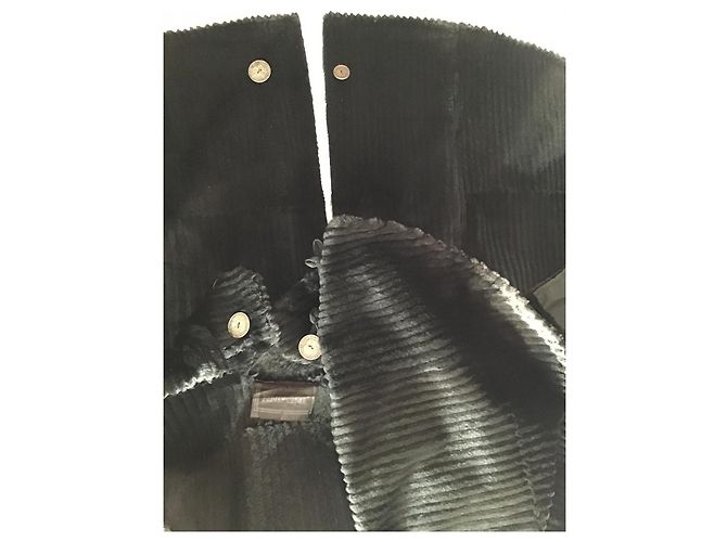Fendissime Wende-Cape-Poncho Schwarz Grau - Ansicht 7