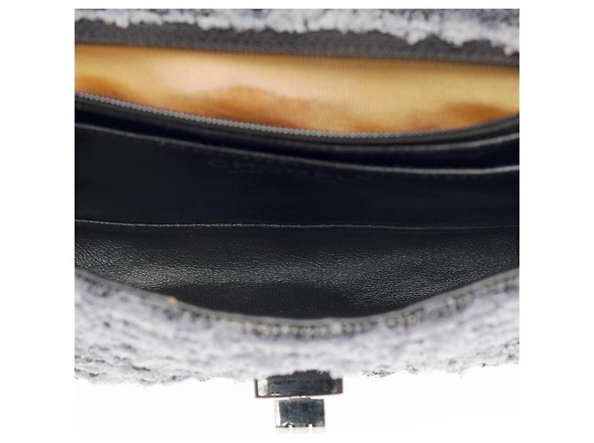 Mademoiselle Borsa Chanel 2.55 in tweed grigio - 101378 - vista 8