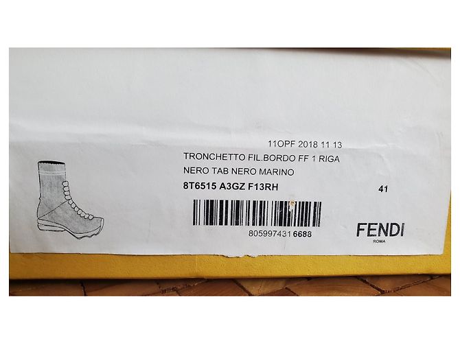 Fendi Paio di scarpe da ginnastica P 41 IT Nero - vista 11